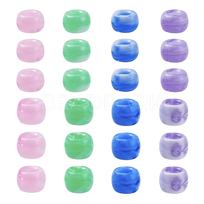 8 Style Acrylic European Beads MACR-YW0001-59A-1