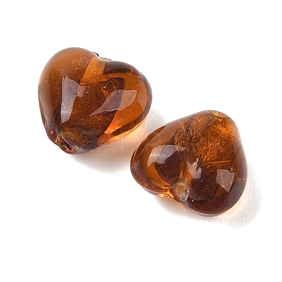 Handmade Silver Foil Glass Beads FOIL-R050-12x8mm-13-1