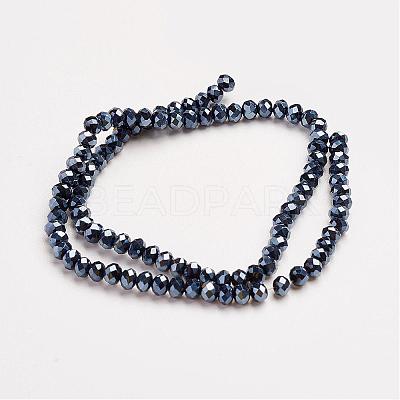 Electroplate Glass Beads Strands EGLA-D020-3x2mm-35-1