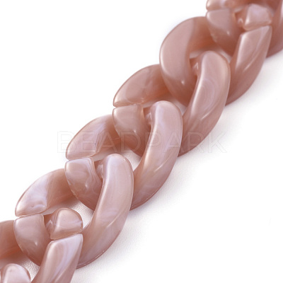 Handmade Acrylic Curb Chains X-AJEW-JB00679-02-1