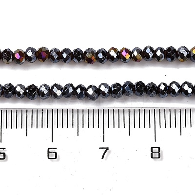 Baking Electroplate Glass Beads Strands X-DGLA-A039-J2MM-B20-1