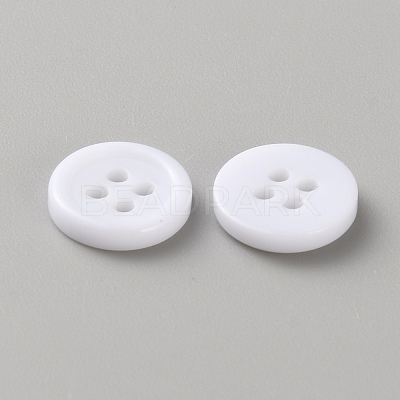 100Pcs 2-Hole Resin Buttons BUTT-WH20005-08B-1