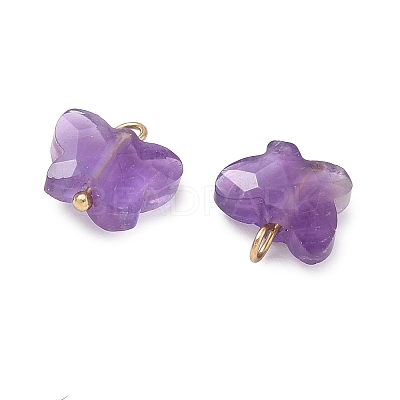 Natural Amethyst Pendants KK-D289-61G-03-1
