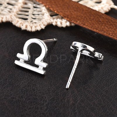 925 Sterling Silver Stud Earrings EJEW-K303-01S-05-1