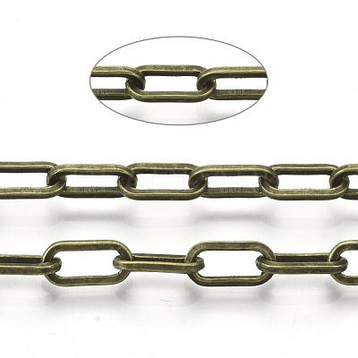 Unwelded Iron Paperclip Chains CH-S125-02E-AB-1