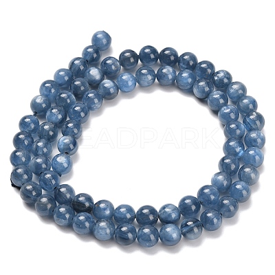 Natural Kyanite Beads Strands G-C259-B01-6mm-02-1