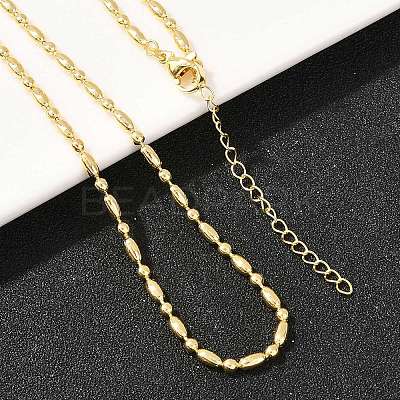2.2MM Brass Ball Chain Necklaces for Men Women X-NJEW-L012-06G-1