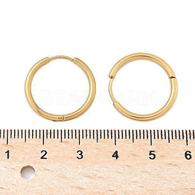 Ion Plating(IP) 304 Stainless Steel Huggie Hoop Earrings EJEW-F111A-20mm-G-1