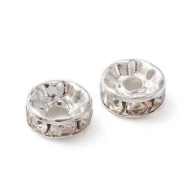 Brass Rhinestone Spacer Beads RB-YW0001-04D-01S-1