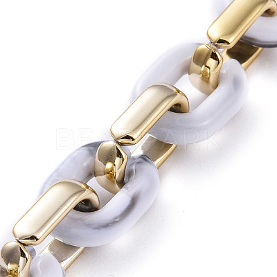 Handmade CCB Plastic Cable Chains AJEW-JB00645-01-1