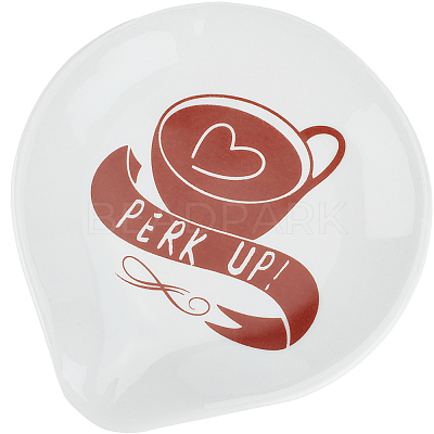Coffee Cup Pattern Ceramic Spoon Holder AJEW-WH0348-181B-02-1