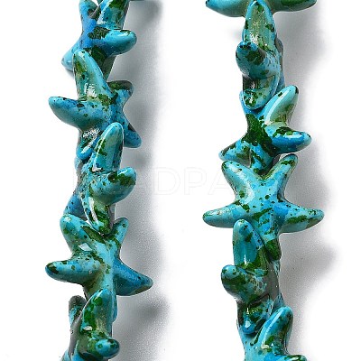 Synthetic Turquoise Dyed Beads Strands G-P507-04S-1