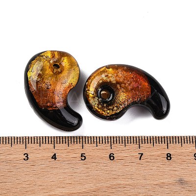 Luminous Handmade Silver Foil Lampwork Beads LAMP-F022-05E-1