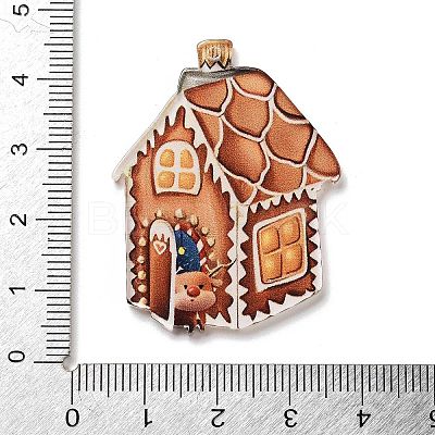 Christmas Theme Opaque Printed Acrylic Pendants SACR-Z005-07D-1