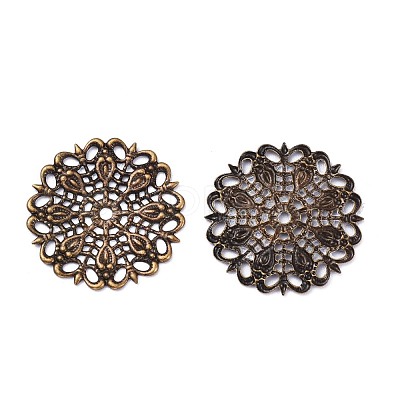 Brass Vintage Filigree Findings KKC-Q006-AB-1