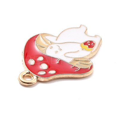 Autumn Theme Alloy Enamel Pendants ENAM-E361-07LG-1