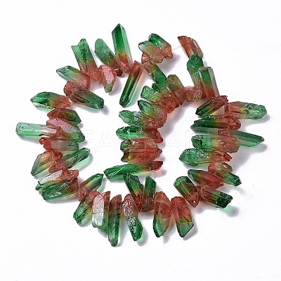 Natural Quartz Crystal Dyed Beads Strands G-I345-02B-1