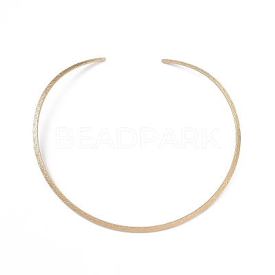 PVD Vacuum Plating 304 Stainless Steel Floral Textured Wire Necklace Making STAS-B036-05G-1