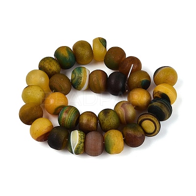 Natural Banded Agate Beads Strands G-Q606-70-1
