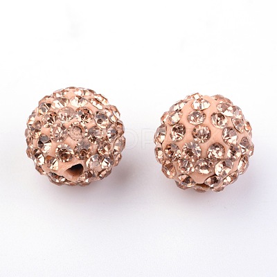 Grade A Rhinestone Pave Disco Ball Beads RB-Q105-8-1