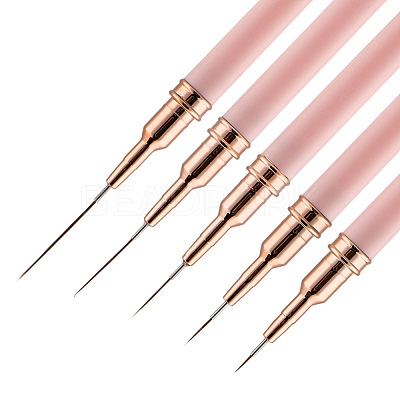 5Pcs Plastic Nail Art Line Brush AJEW-WH20816-069A-1