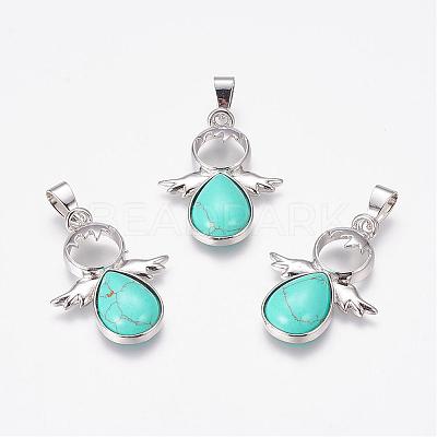 Natural & Synthetic Mixed Stone Pendants G-G651-A-1