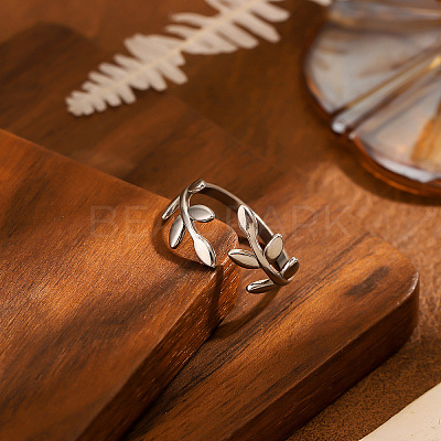 304 Stainless Steel Cuff Open Rings WG6616C-02-1