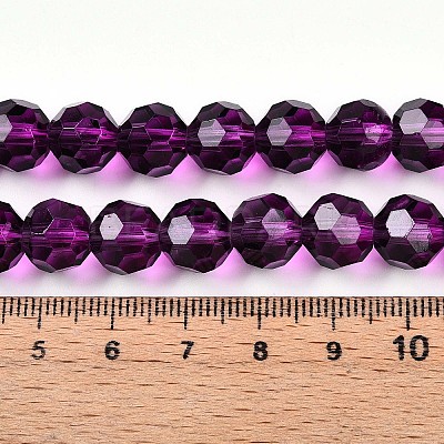 Baking Paint Transparent Glass Beads Strands LS-DGLA-A035-T10mm-A09-1