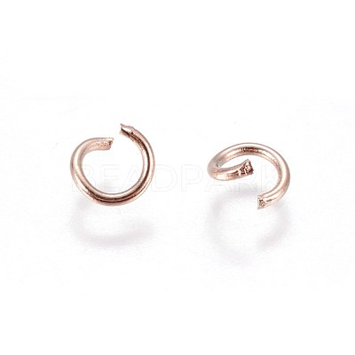 PVD Vacuum Plating 304 Stainless Steel Open Jump Rings X-STAS-L216-07C-RG-1