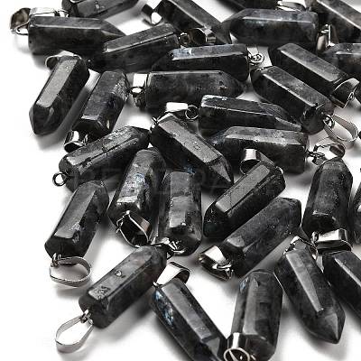 Natural Labradorite Pendants G-Z067-07P-24-1