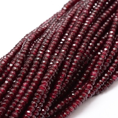 Dyed Natural Malaysia Jade Rondelle Beads Strands G-E316-2x4mm-10-1