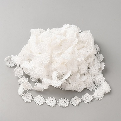 Polyester Lace Ribbon OCOR-WH0111-138B-1