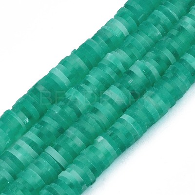 Handmade Polymer Clay Beads Strands CLAY-R089-6mm-166-1