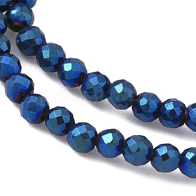 Electroplate Synthetic Magnetic Hematite Beads Strands G-A263-B01-02F-1