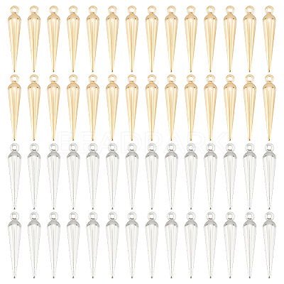 100Pcs 2 Colors Brass Pendant KK-UN0001-35-1
