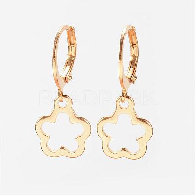 304 Stainless Steel Leverback Earrings EJEW-D227-08-1