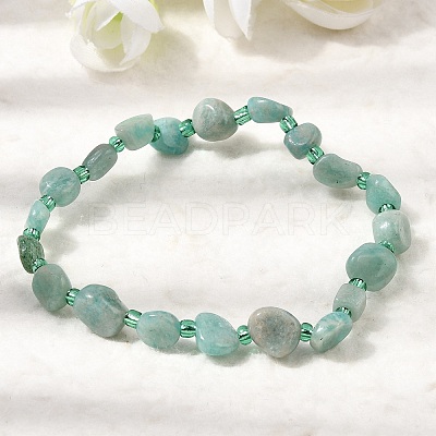 Natural Amazonite Beads Bracelets GG-CBA05D5-02A-07-1