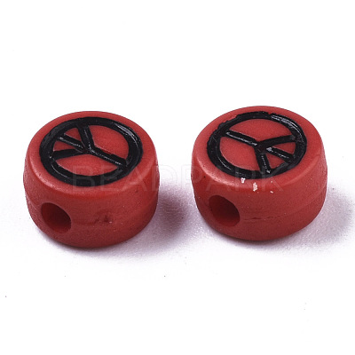 Opaque Acrylic Beads X-MACR-N008-20A-1