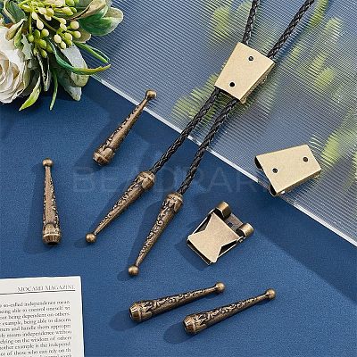 3Pcs Iron Bolo Tie Slide Clasps FIND-ANB0003-18AB-1