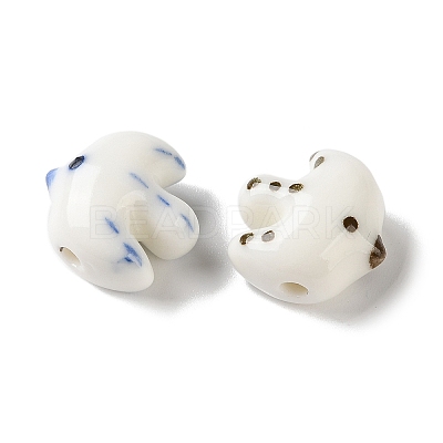Cute Polka Dot Bird Shaped Porcelain Beads PR-CBA3F2D-01-1