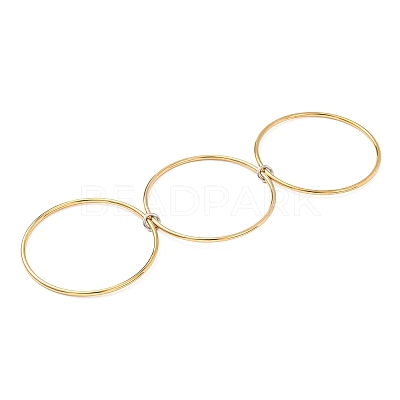 304 Stainless Steel Multi-strand Bangles BJEW-K271-02G-1