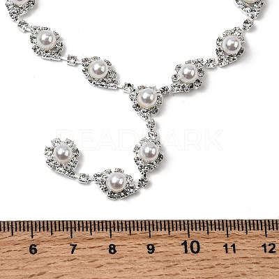 Brass Rhinestones Necklaces & Earring & Bracelets Sets for Women WGF929C-02-1