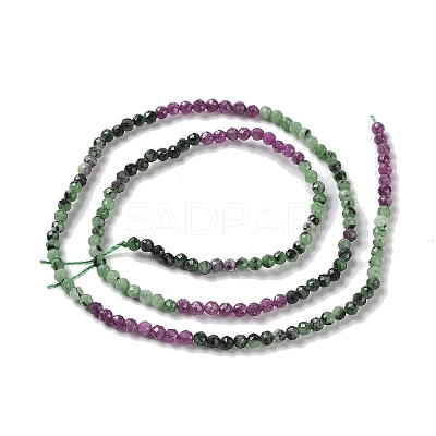 Gradient Color Natural Ruby in Zoisite Beads Strands G-D080-A03-1
