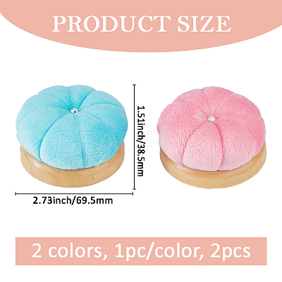 2Pcs 2 Colors Velvet Needle Pin Cushions TOOL-FH0001-77-1