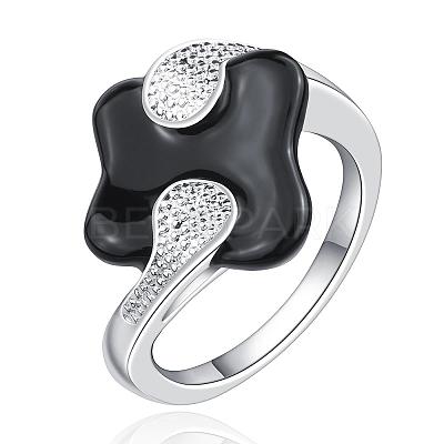 Fashionable Brass Enamel Rhombus Finger Rings RJEW-BB07438-7-1