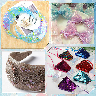 100G 5 Colors Plastic Sequins Beads PVC-CP0001-02A-1