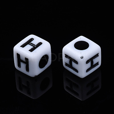 Opaque Acrylic Beads SACR-S273-35F-01-1