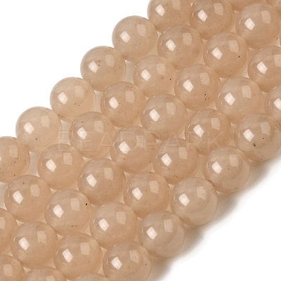Natural White Jade Beads Strands G-H348-8mm-02-1