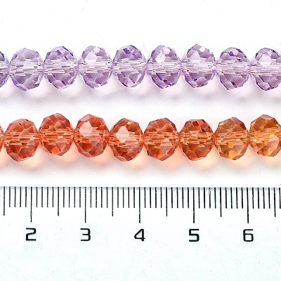 Transparent Painted Glass Beads Strands LS-DGLA-A034-T8mm-A12-1
