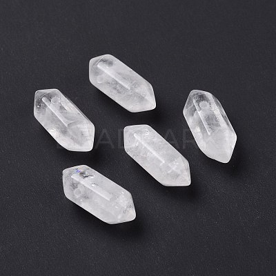 Natural Quartz Crystal Double Terminal Pointed Pendants G-C007-02A-14-1